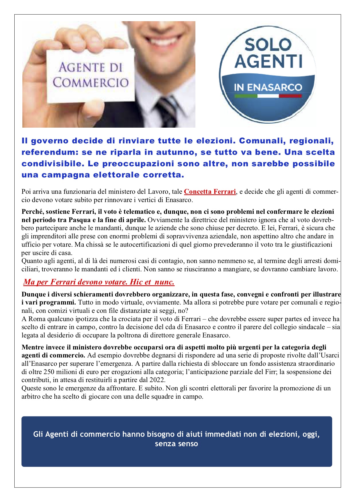 ELEZIONI ENASARCO