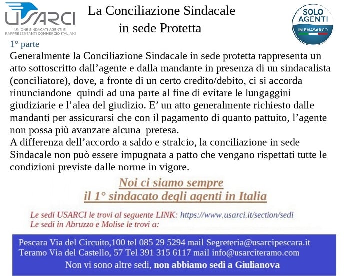 CONCILIAZIONE SINDACALE