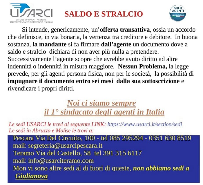 SALDO E STRALCIO