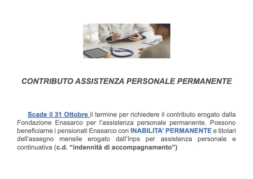 CONTRIBUTO ASSISTENZA PERSONALE TITOLO